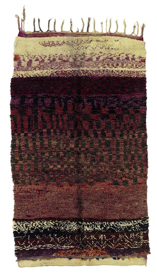 Moroccan Carpets and Modern Art: Carpet from Boujad (market town) in the middle Atlas, Morocco, 3rd third 20th century.