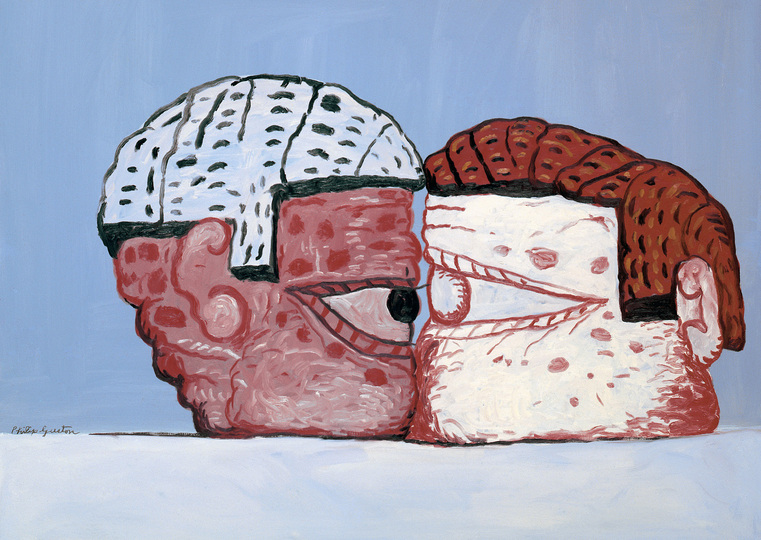 Philip Guston - Late Works: Philip Guston, Aggressor, 1978, Oil on canvas, 122 x 152 cm. Private collection © The Estate of Philip Guston