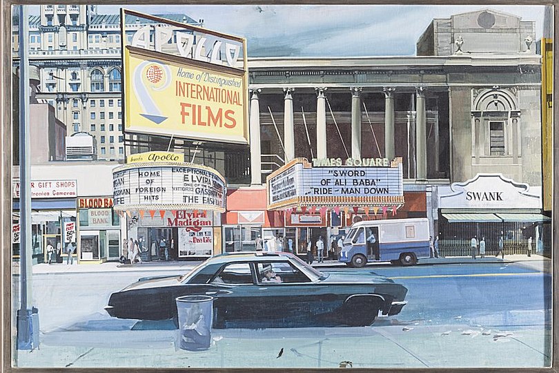 Richard Estes´ New York: Apollo, 1968, Richard Estes, Oil on Masonite, 
24 x 36 in. (60.96 x 91.44 cm) Courtesy of a private collection. Photo by Dennis and Diana Griggs