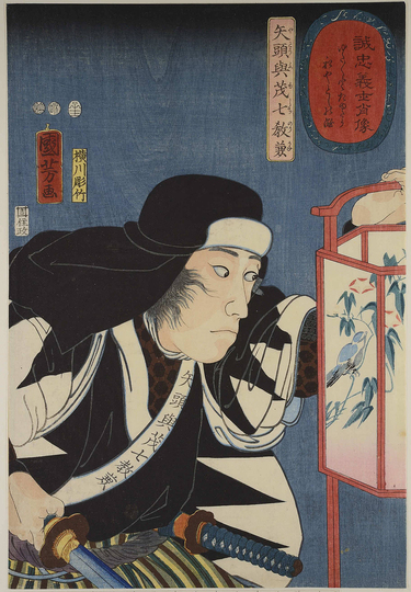 HOKUSAI X MANGA: Utagawa Kuniyoshi (1797-1861), The Hero Yokogawa Kanpei Munenori, 1852, coloured woodcut, 36,1 x 24,5 cm, Museum für Kunst und Gewerbe Hamburg, © MKG
