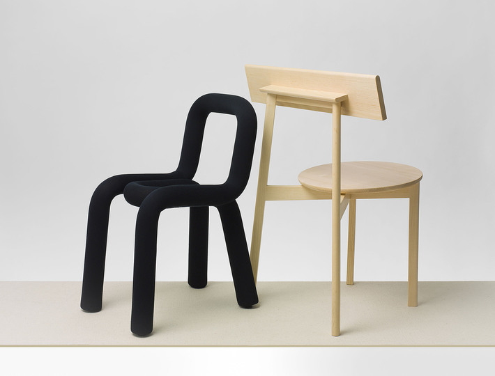 100 Years of Swiss Design: Big-Game, Bold Chair, 2007 / A-C-E, Chaise/Chair, 2011, Museum für Gestaltung, Design Collection. Photo: FX. Jaggy & U. Romito © ZHdK