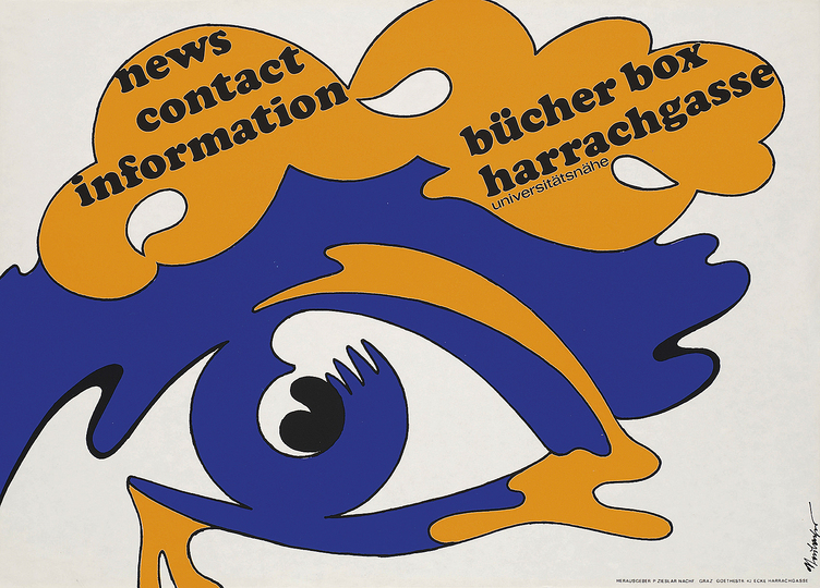 Karl Neubacher: Media Artist, 1926-1978: Karl Neubacher, news – contact – information. bücher box, ca. 1974, 59.9 x 83.8 cm. Courtesy private collection.