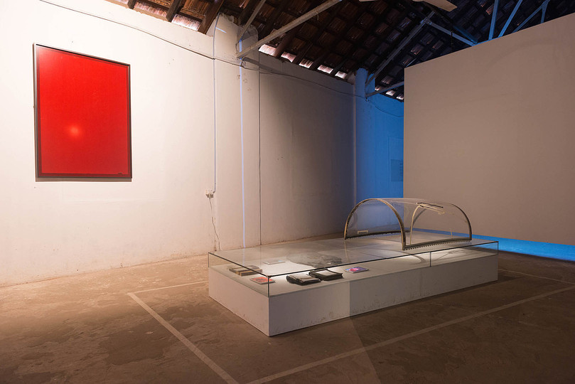 Kochi Biennale 2014: Christian Waldvogel's 'The earth turns without me' at Aspinwall House, Fort Kochi. Installation with four parts: Prologue, Documentation, Proof, Standstill - Dimensions variable