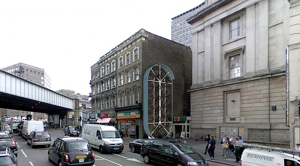 Bike architecture: The Bike Hanger is not only low-maintenance and environmentally friendly, but by being installed in between buildings it takes advantage of many of the underutilized spaces that exist around the city. Each Hanger is able to store between 20-36 bicycles and it is easily attached to the sides of buildings, allowing minimal interference with the pedestrian traffic below.