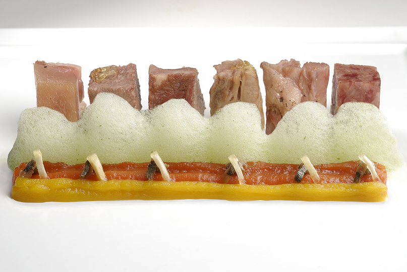 The compositions of Massimo Bottura: 