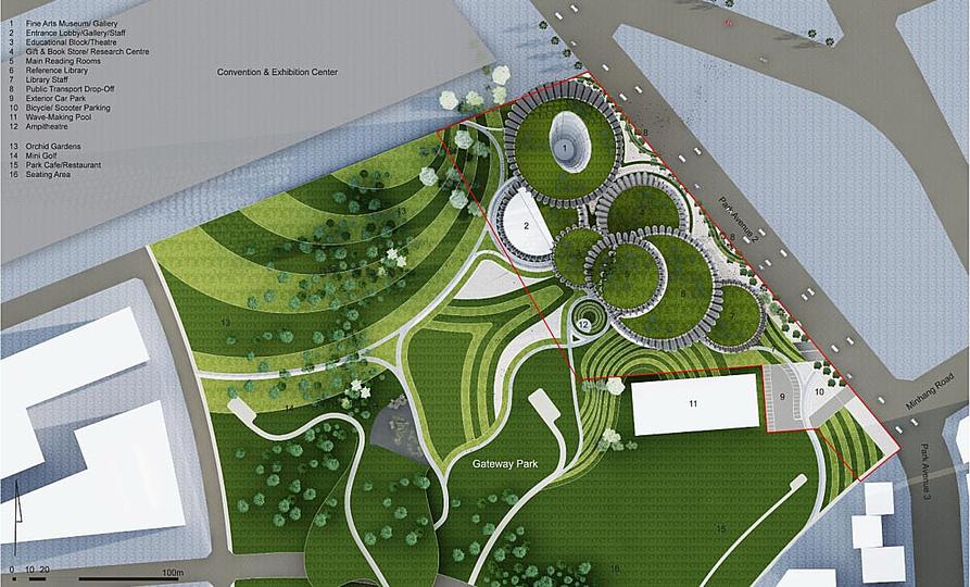 Green urban design concepts: Taichung City Cultural Centre