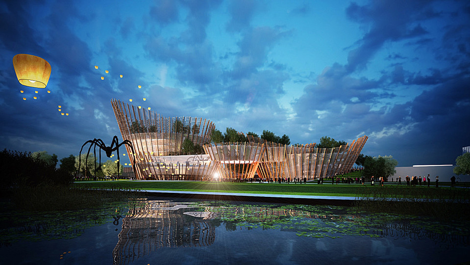 Green urban design concepts: Taichung City Cultural Centre defines the northern arrival gateway to Taichung Gateway Park, providing a public hub to the overall master plan.

As the entry sequence into urban fabric, our proposal reflects the New City’s philosophy of combining nature and innovative technology.