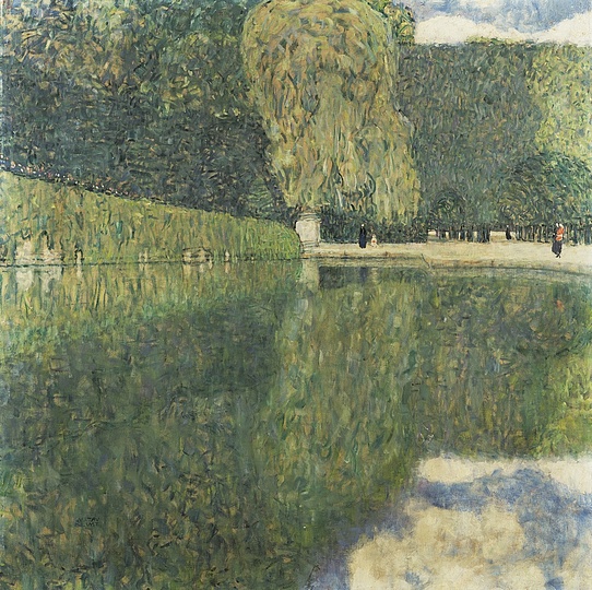 Gustav Klimt: Landscapes: Schönbrunn Palace Garden, 1916, 110 x 110 cm, oil on canvas. Private  Collection.