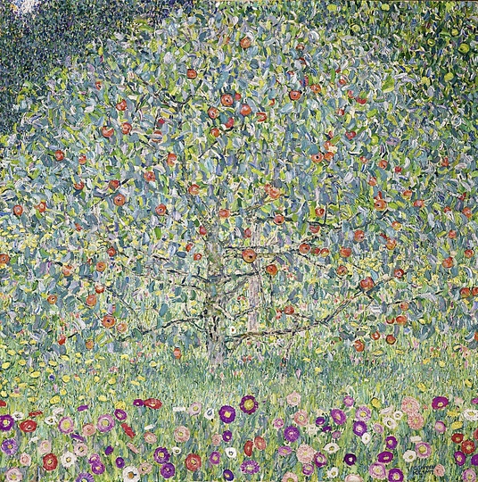 Gustav Klimt: Landscapes: Apple Tree I, 1912, 109 x 110 cm, oil on canvas. Private Collection