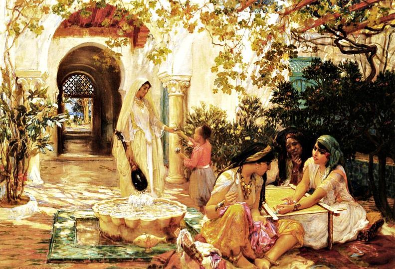 Indolence in Art: Frederick Arthur Bridgman, L'indolence, 1847