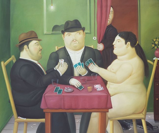 Fernando Botero: Fernando Botero, Card Players, 1991
Oil on canvas, 152 x 181 cm Private collection © Fernando Botero
