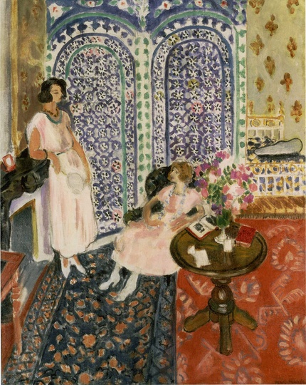 Indolence in Art: Henri Matisse, The Moorish Screen, 1921, oil on canvas, 91 x 74 cm. Philadelphia Museum of Art Philadelphia