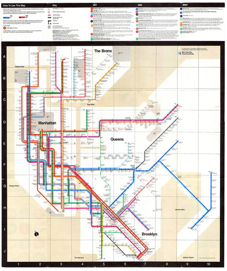 Massimo Vignelli 1931-2014: The New York City Subway Diagram, 1972.