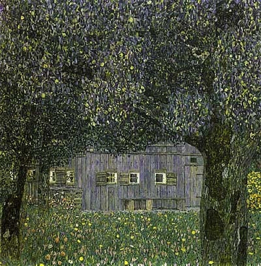 Gustav Klimt: Landscapes: Farmhouse in Upper Austria - Gustav Klimt, 1911-1912, 110 × 110 cm, oil on canvas, 
Österreichische Galerie Belvedere, Vienna