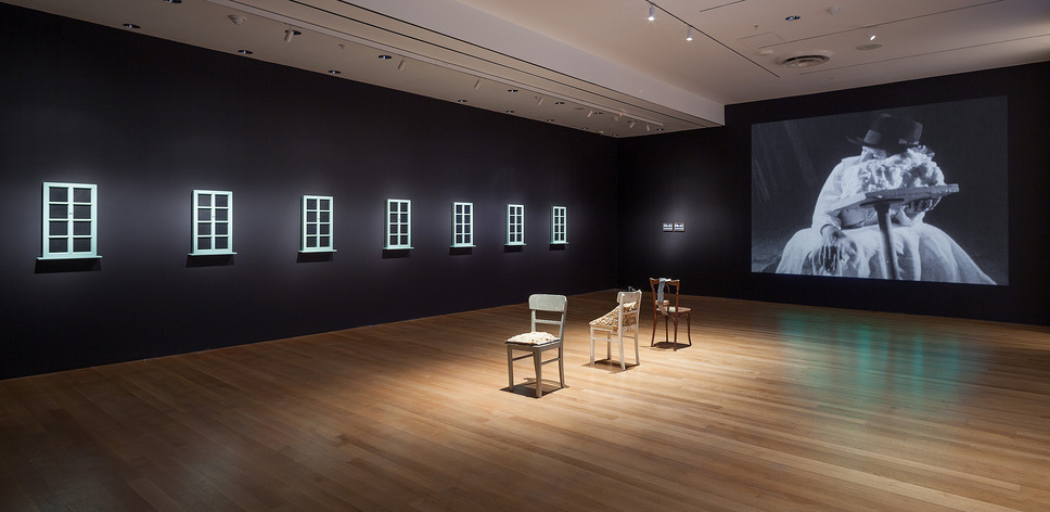 Sturtevant Double Trouble: 
Installation view of Sturtevant: Double Trouble, The Museum of Modern Art, November 9, 2014–February 22, 2015. © 2014 The Museum of Modern Art. Photo: Thomas Griesel. All works by Sturtevant © Estate Sturtevant, Paris