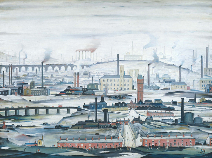 L.S. Lowry Industrial Landscape: L.S. Lowry, Industrial Landscape, 1955, Oil on canvas Presented by the Trustees of the Chantrey Bequest 1956 © The estate of L.S. Lowry. 
This picture 