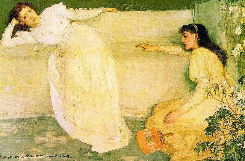Indolence in Art: James Whistler, Symphony in White No 3, 1866