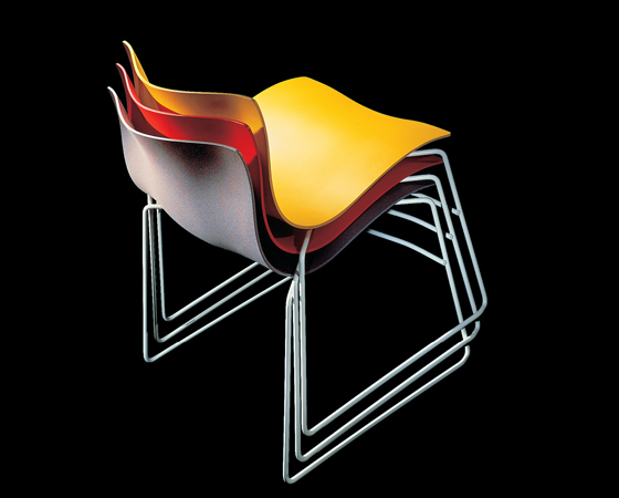 Massimo Vignelli 1931-2014: Poltrona Frau Stacking Chairs by Lella and Massimo Vignelli, 1988.