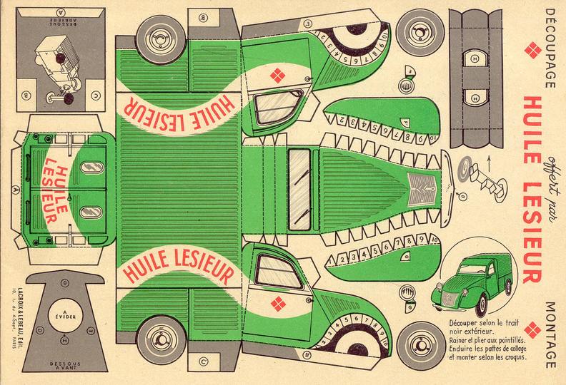 Cut & fold: Ad cars: 