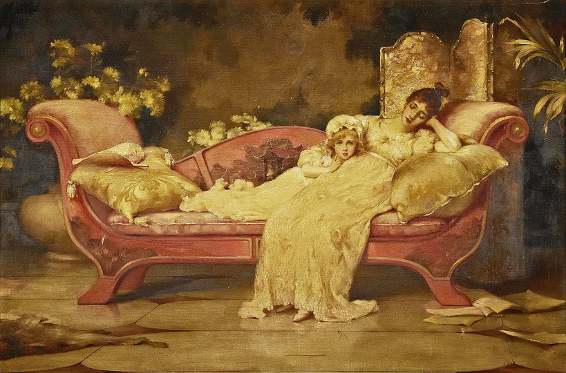 Indolence in Art: Maude Goodman, A Moment of Idleness, 1894