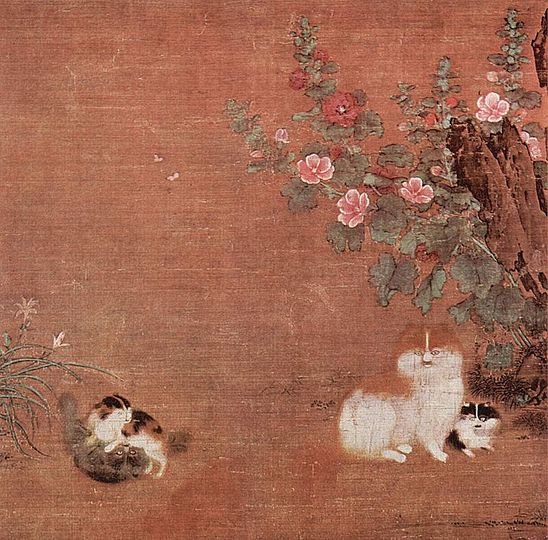 Cats in Art: Cats in the Garden by Mao Yi, 12th century
