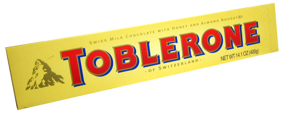 Everyday Design Classics of the 20th Century: Toblerone chocolate, famous for its long triangular shape alluding to the shape of the Alps mountain range.