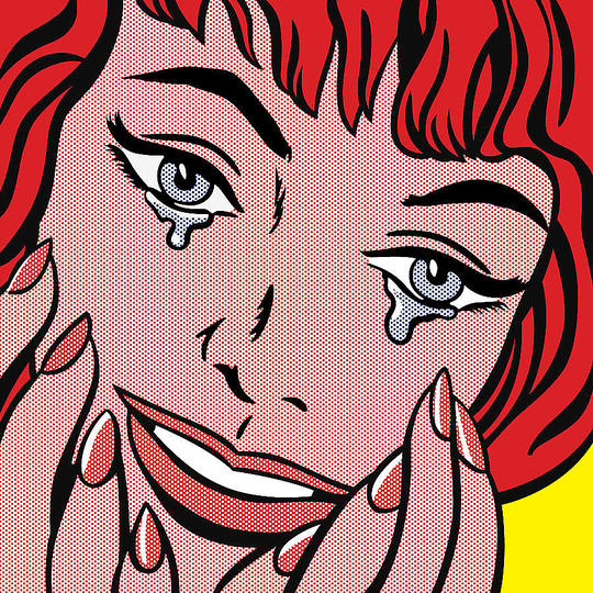 Sturtevant Double Trouble: Sturtevant. Study for Lichtenstein’s Happy Tears. 1967-68. Oil and graphite on canvas. 54 1/2 × 52 1/4″ (138.4 × 132.7 cm). Glenstone. Image © 2004 Christie’s Images Limited. © Estate Sturtevant, Paris