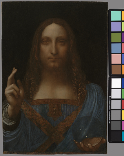 Mona Lisa: Leonardo da Vinci (1452–1519) Christ as Salvator Mundi, about 1499. Oil on walnut 65.5 x 45.1 cm. Private collection © 2011 Salvator Mundi, LLC. Photo Tim Nighswander /Imaging4Art