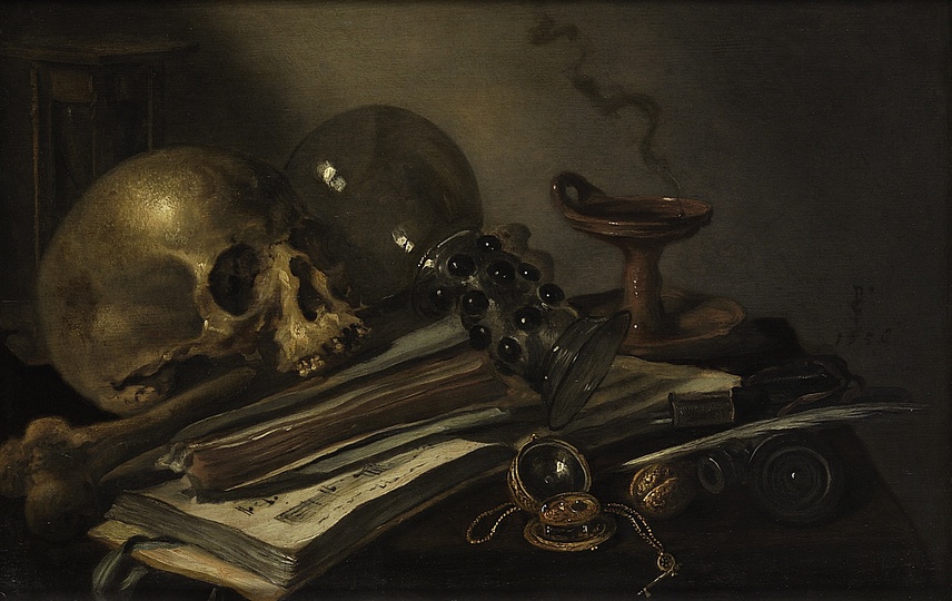 Quintessence: Feelings: VANITAS - NOTHING MATTERS ANYMORE. Pieter Claesz, Vanitas-Stillleben, 1656 © Kunsthistorisches 
Museum Wien, Gemäldegalerie, 2013  
Photo: Fotoatelier, Kunsthistorisches Museum.