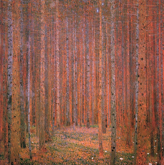 Gustav Klimt: Landscapes: Fir Forest I, 1901, 90 x 90 cm, oil on canvas. Kunsthaus Zug, Stiftung Sammlung Kamm