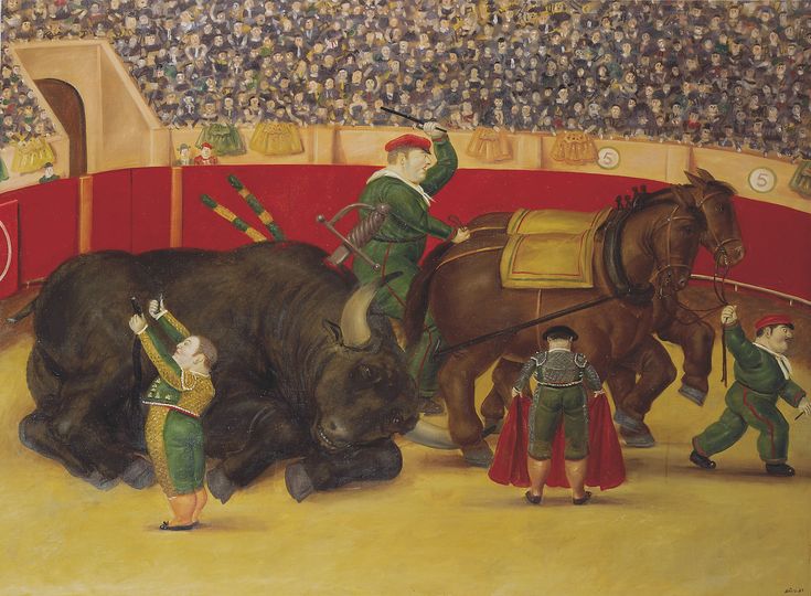 Fernando Botero: Fernando Botero, Tercio de Muerte (Das Nachschleifen), 1987 Oil on cavas, 160 x 200 cm Private collection © Fernando Botero