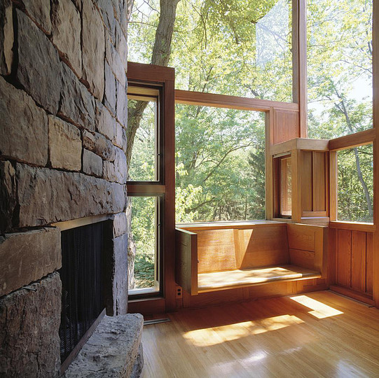 Louis Kahn: The Power of Architecture: Living room of the Norman and Doris Fisher House, Hatboro, Pennsylvania, Louis Kahn, 1960–67 © Grant Mudford. Nature was not only a source of inspiration, but also became increasingly important as a context for his buildings. Kahn’s desire to create a stronger connection between architecture and the surrounding environment also formed the basis of his residential designs.