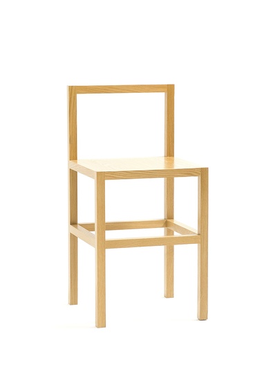 Furniture by Donald Judd: Chair (oak), 1989. Fabricated by Beola Crafts Limited, Co. Galway, Eire