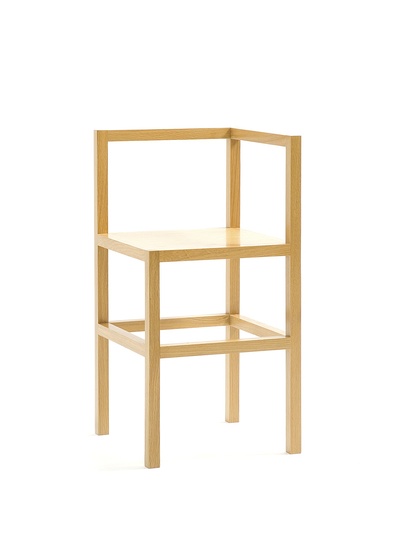 Furniture by Donald Judd: Chair (oak), 1989. Fabricated by Beola Crafts Limited, Co. Galway, Eire