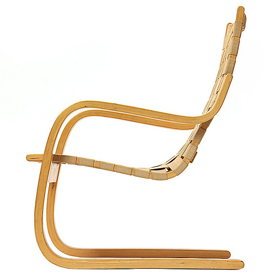 Alvar Aalto furniture: High-back armchair.