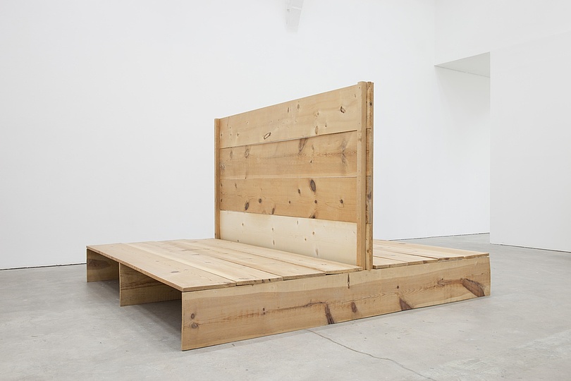 Furniture by Donald Judd: Children's Bed (common pine), 1977. Fabricated by Donald Judd