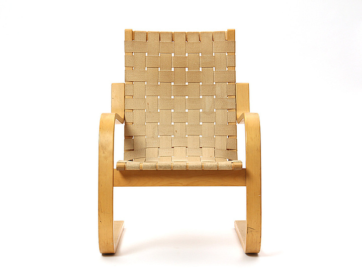 Alvar Aalto furniture: High-back armchair.