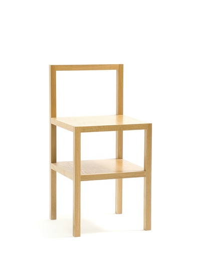 Furniture by Donald Judd: Chair (oak), 1989. Fabricated by Beola Crafts Limited, Co. Galway, Eire