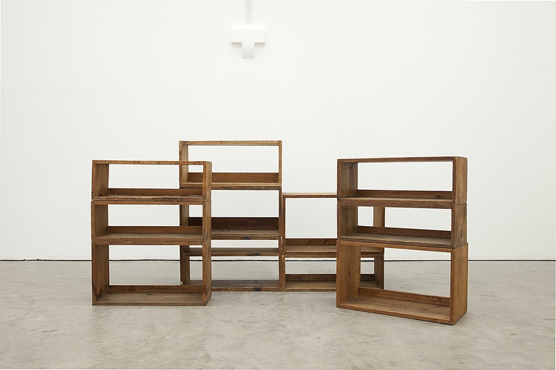 Furniture by Donald Judd: Bookcases (pine), 1966.
Fabricated by Donald Judd and R.C. Judd