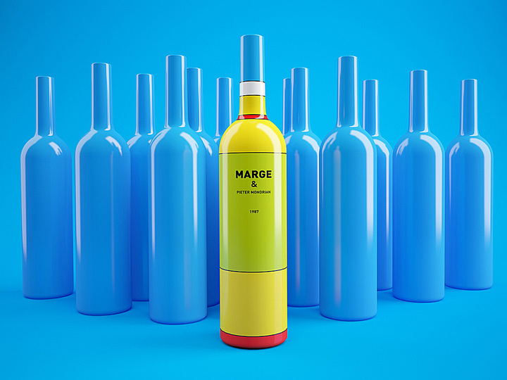 Bottle design by Constantin Bolimond: 