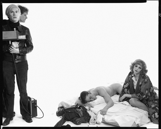 Avedon & His Friends: ‘The Mission Council’ (28 April 1971) was made in Saigon during the Vietnam War and shows the commander of the American Forces and a group of government officials from Washington D.C. Richard Avedon, Andy Warhol and members of The Factory: Andy Warhol, artist; Paul Morrissey, director; Joe Dallesandro, actor; Candy Darling, actor, New York, May 21, 1970, 1993, gelatin silver print, 34 x 42 inches, Udo and Anette Brandhorst Collection © 2014 The Richard Avedon Foundation.