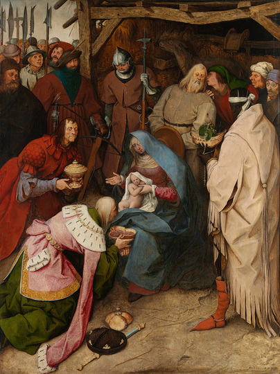 Pieter Bruegel: Pieter Bruegel the Elder (c. 1525/30 Breugel or Antwerp? – 1569 Brussels)
The Adoration of the Kings
1564
oak, 112,1 × 83,9 cm
National Gallery, London, U.K.
© The National Gallery, London 2018
