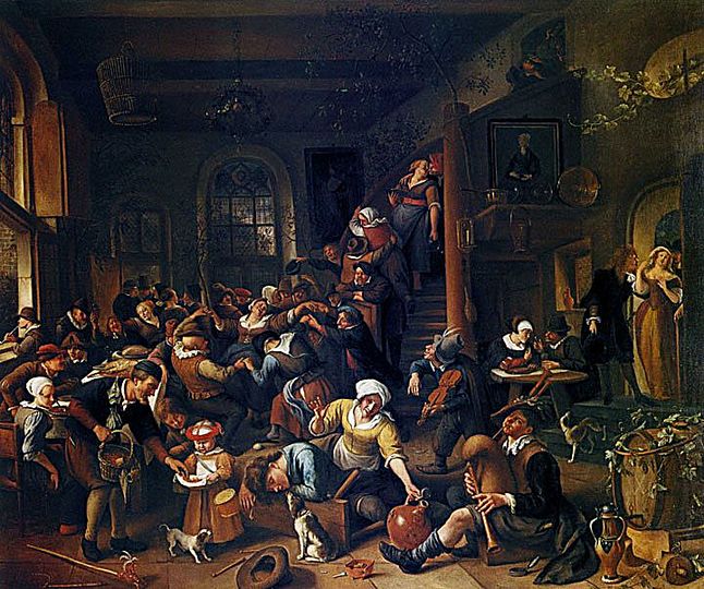 Egg Dance: Jan Steen, Egg Dance, 1674, Private Collection.