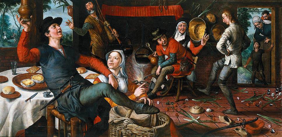 Egg Dance: Pieter Aertsen, The Egg Dance, 1557, oil on panel, 84 cm (33.1 in) x 172 cm (67.7 in). Collection: Rijksmuseum, Amsterdam.