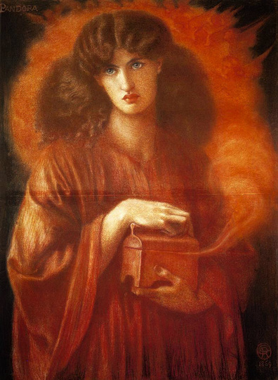 Preraphaelites: Dante Gabriel Rossetti, ‘Pandora’, 1869