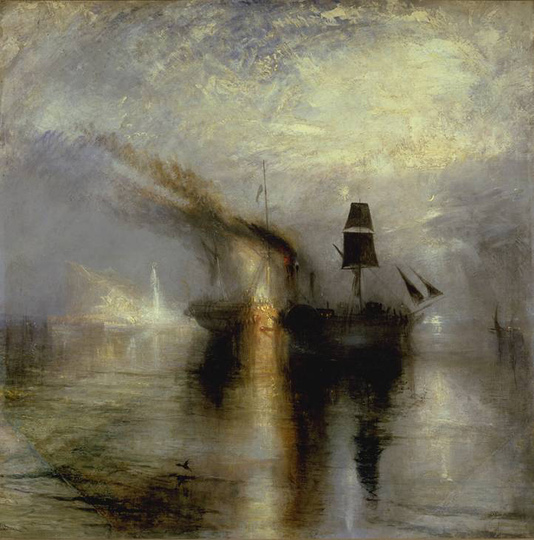 William Turner: Peace - Burial at Sea 1842  Tate. Accepted by the nation as part of the Turner Bequest 1856 