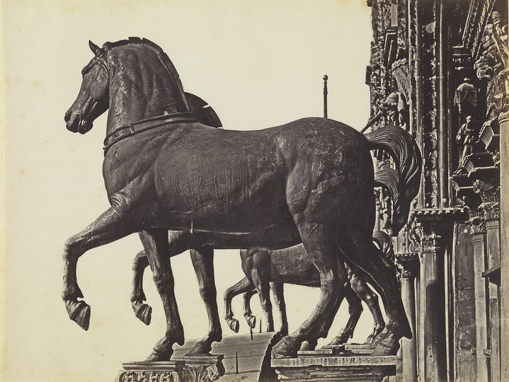 Venice without Tourists: Domenico Bresolin (1813-1900), The Four Horses of San Marco, c. 1851/55, Albumen paper © Bayerische Staatsgemäldesammlungen/Collection Dietmar Siegert