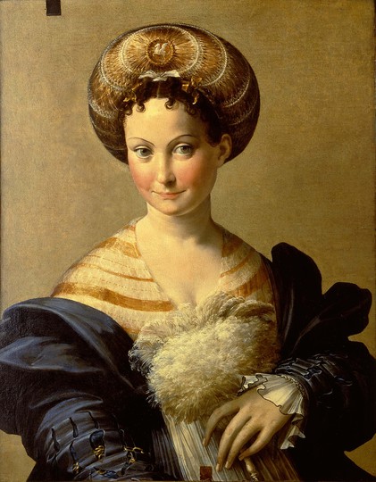 Parmigianino: Schiava Turca: ￼Parmigianino, Schiava Turca, c. 1531–34, oil on panel, Galleria Nazionale di Parma, photo: Scala/Art Resource, New York.