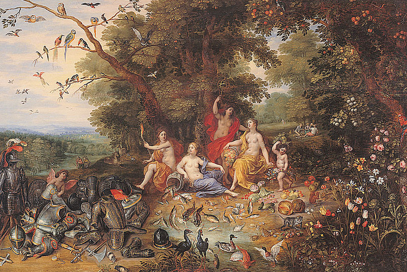 Baroque Co-creation: Jan Brueghel I and Rubens: Jan Brueghel the Younger and Hendrick van Balen, An Allegory of the Four Elements, c. 1630. Source: Artdaily.com.
