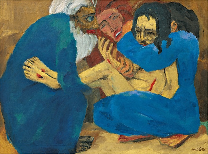 Emil Nolde: Burial, 1915, Oil on canvas, 86.5 x 117 cm. Nolde Stiftung Seebüll